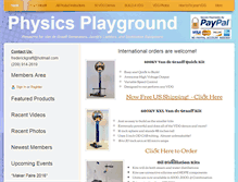 Tablet Screenshot of physicsplayground.com